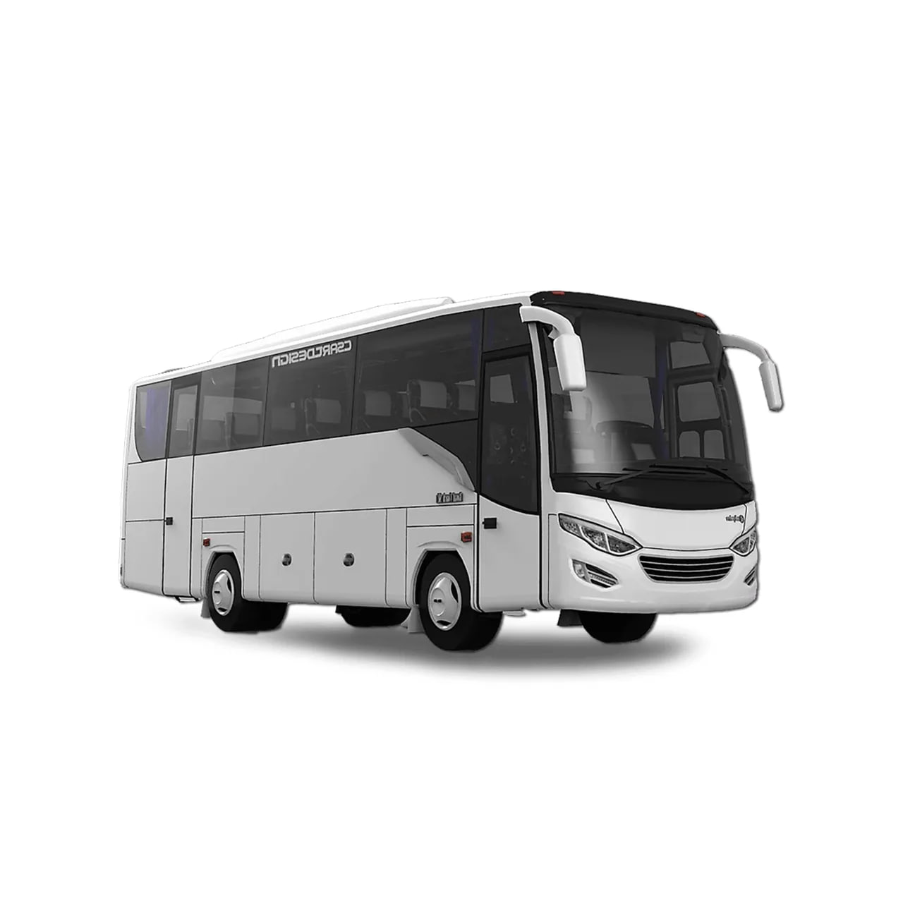 Large private 35 to 45 seat charter bus for group airport transfer and tours in Cambodia
