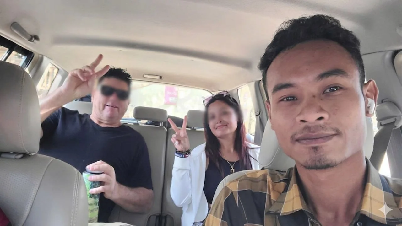 Private taxi in Cambodia